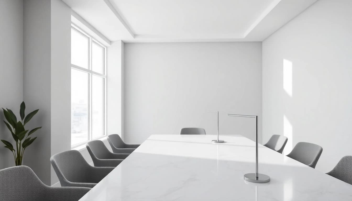 Präsentieren Sie die eleganten Edelstahl-Abstandshalter von abstandshalter.com in einem modernen Raum, perfekt platziert und funktional.