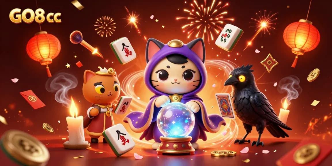 Engaging scene depicting GO8 cc with mystical characters supporting dynamic gambling experiences through tarot and fortune