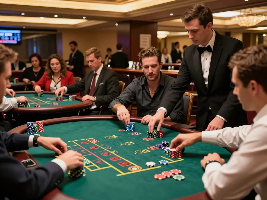 Players enjoying an exciting game of blackjack at the casino with iwin strategies in action