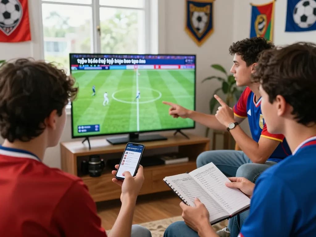 Tỷ lệ kèo bóng đá experience with fans cheering and discussing live betting.