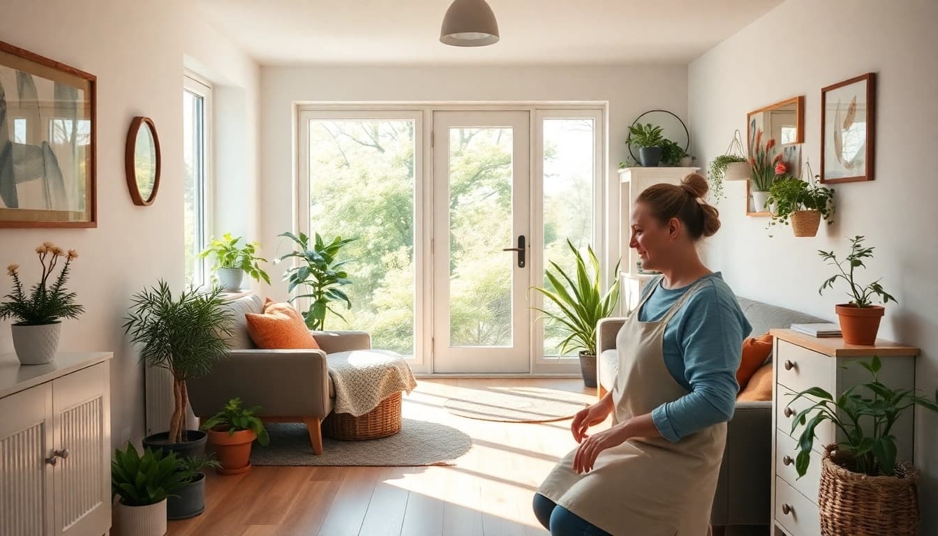 Hauswirtschaftskraft in Hameln reinigt einen einladenden Raum, fördert Sauberkeit und Pflege für ein besseres Zuhause.