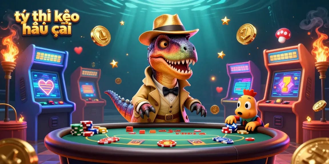 Experience tỷ lệ kèo nhà cái excitement as a velociraptor card counter maneuvers at a blackjack table.