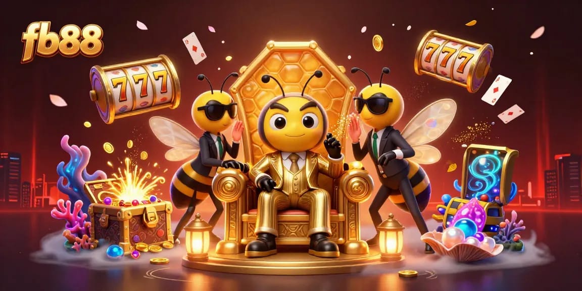 Celebrate big wins at fb88 with vibrant 3D illustration showcasing exclusive slots and dynamic gaming experience.