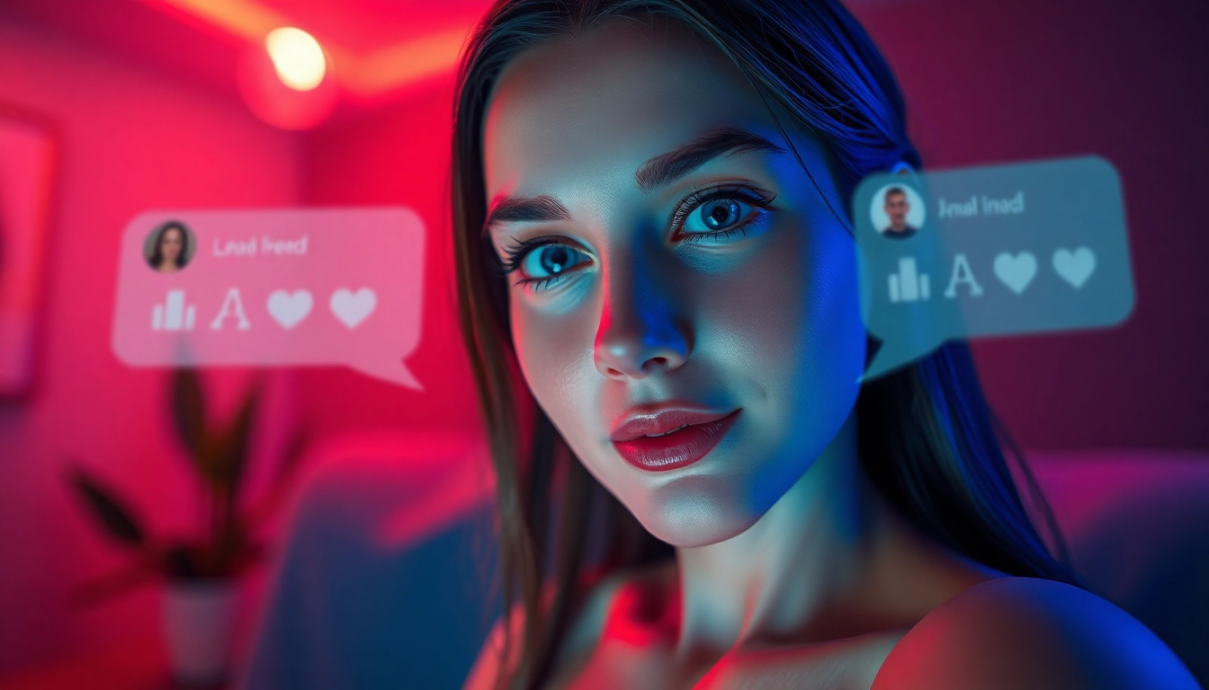 Engaging AI character in a seductive porn ai chat environment, showcasing intimate interaction.