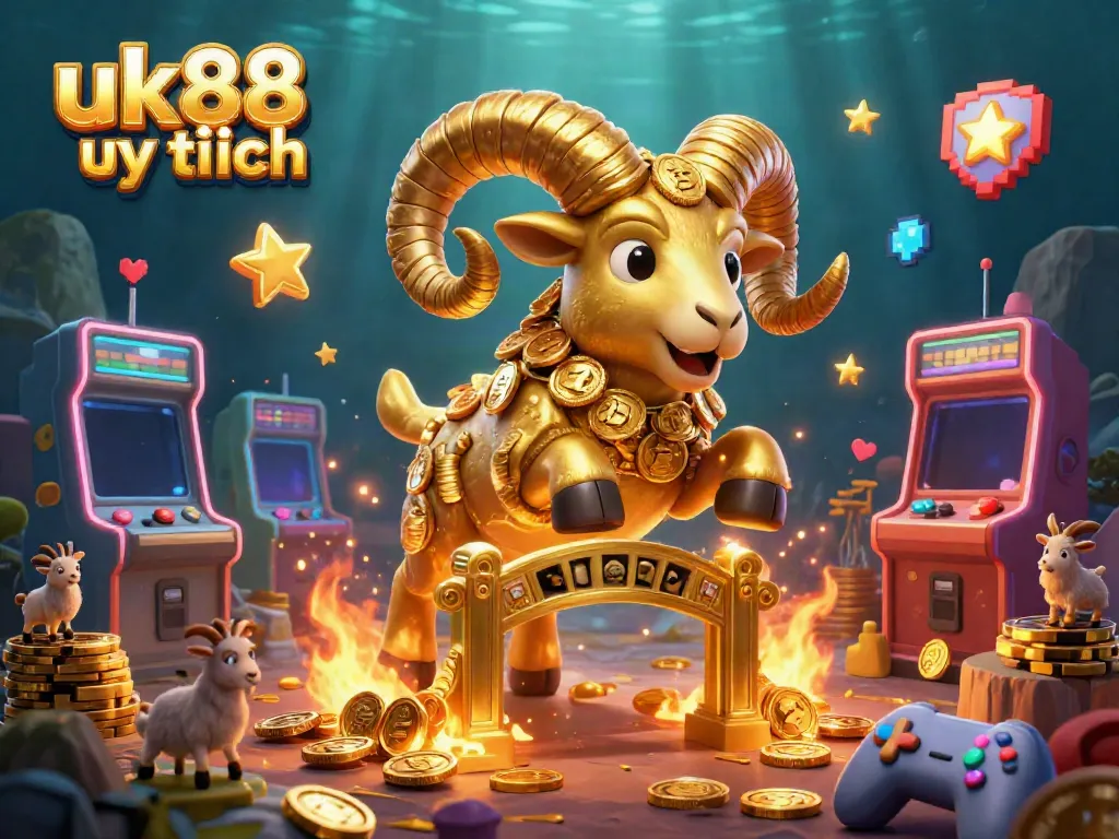 Engage with vibrant gaming and casino action in a rich 3D illustration showcasing uk88 uy tín.
