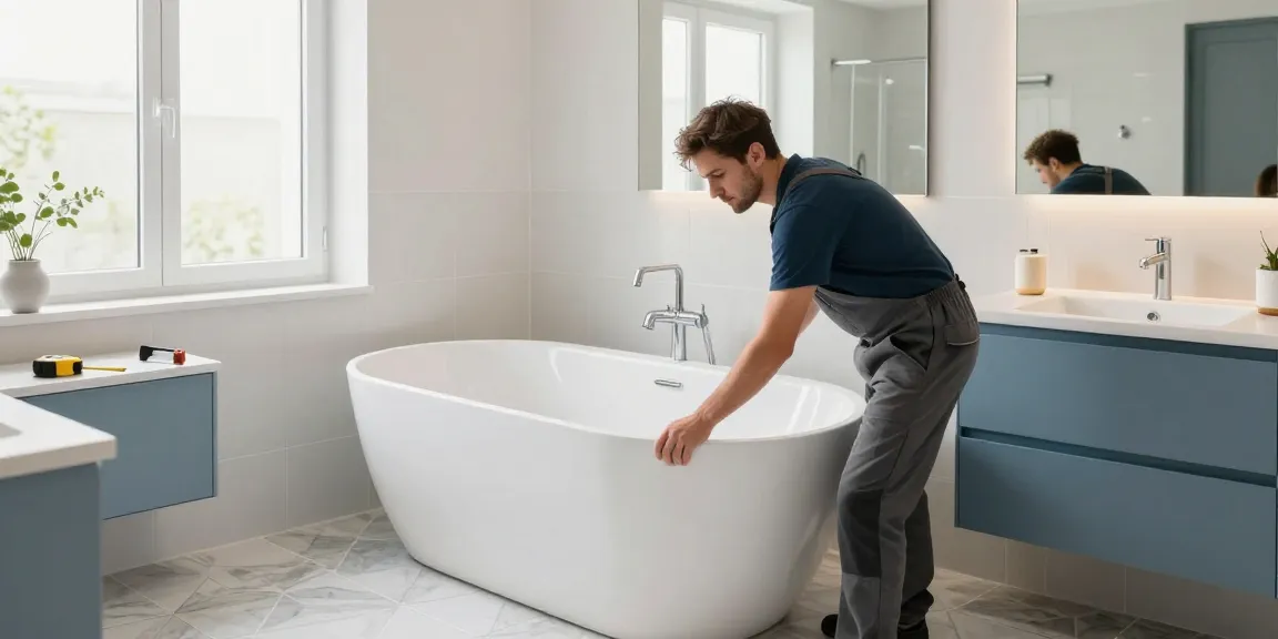 Badsanierung Augsburg mit moderner Badezimmerrenovierung durch qualifizierte Fachkräfte, die das stilvolle Design verbessern.