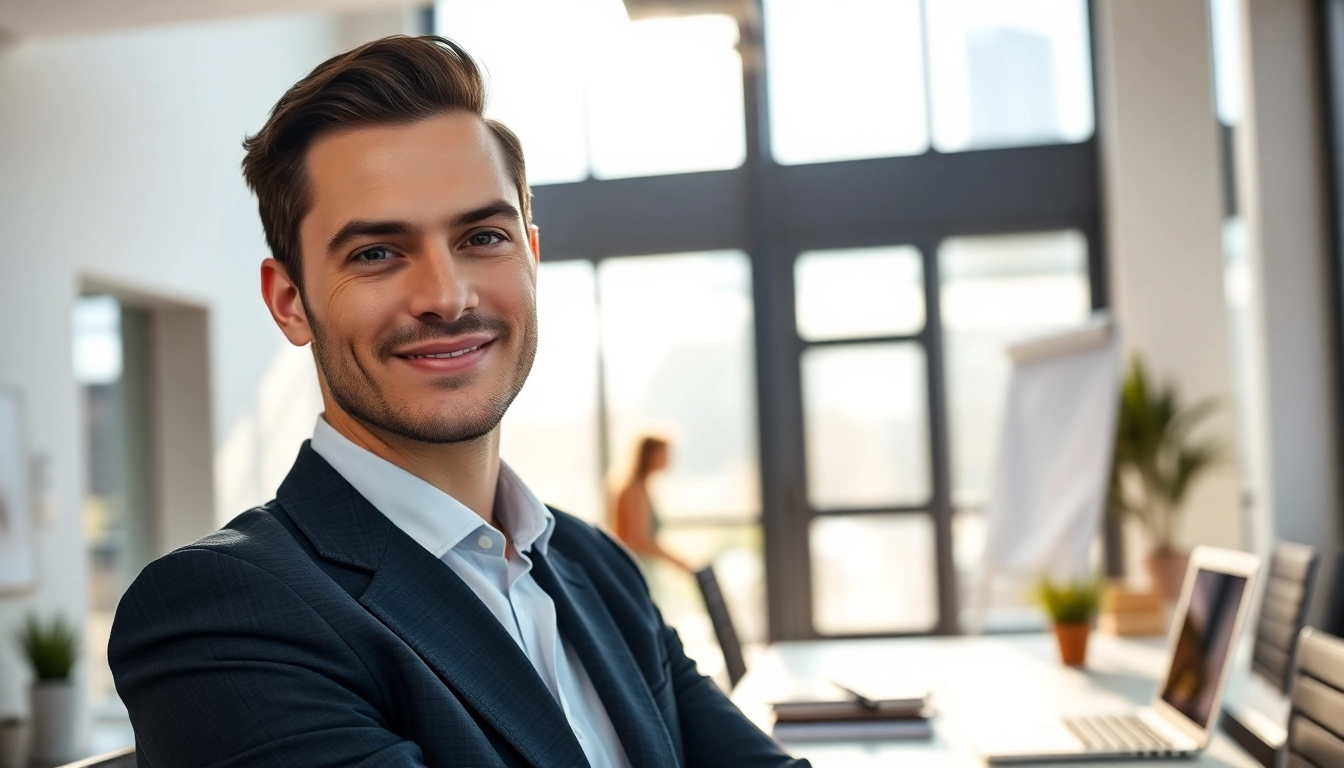 Professionelles Business Portrait München eines Unternehmensmitarbeiters in einem modernen Büro.