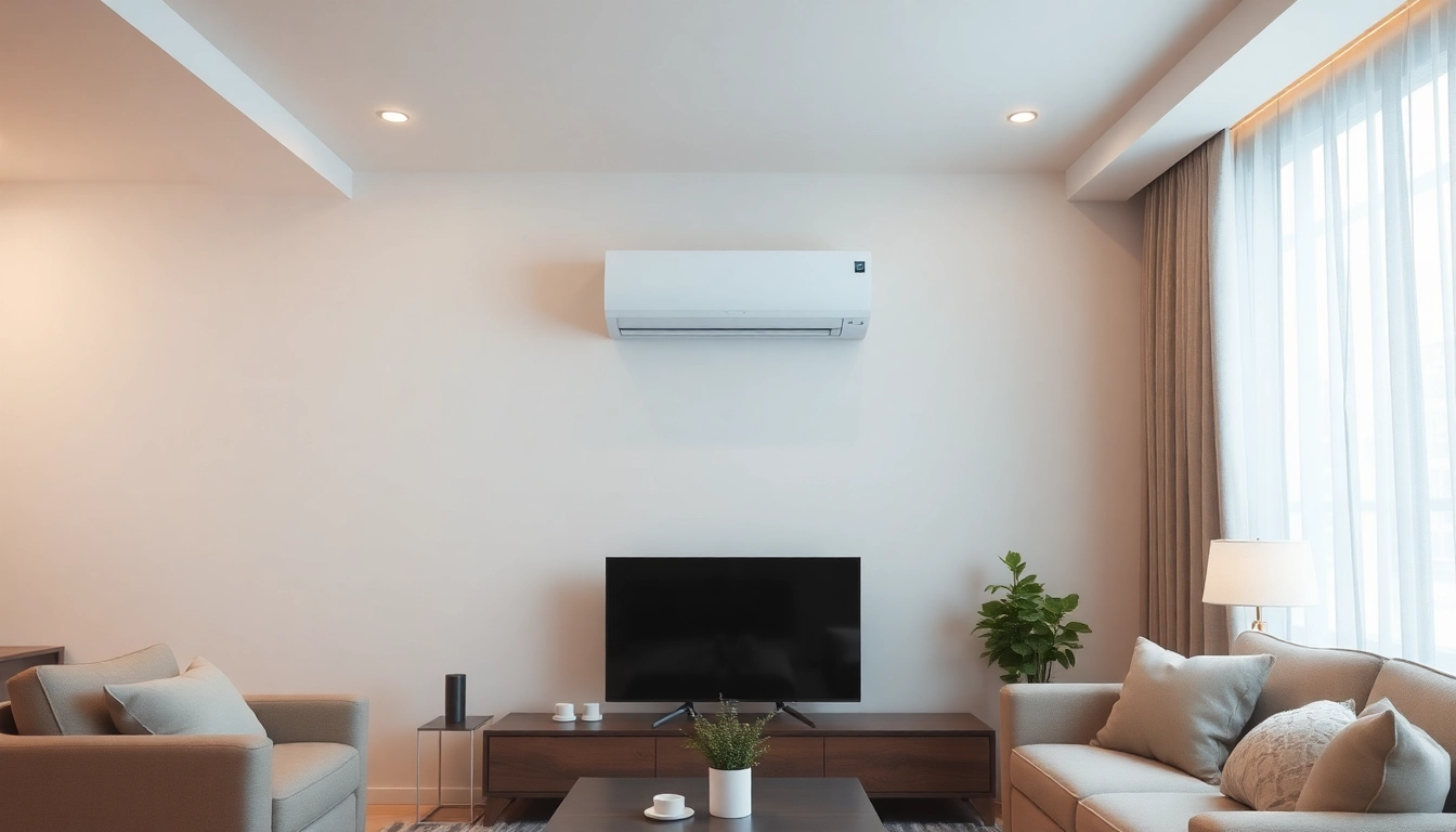 Explore Klimaanlage kosten with an elegant living space showcasing a stylish and efficient air conditioning unit.