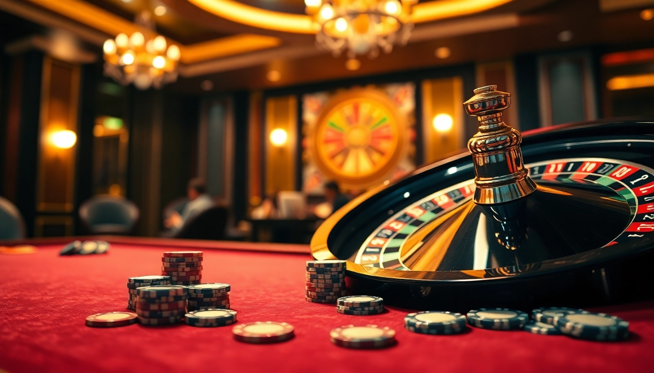 Spiele und Gewinne mit casino spiele.de in einem glamourösen Casino-Ambiente.