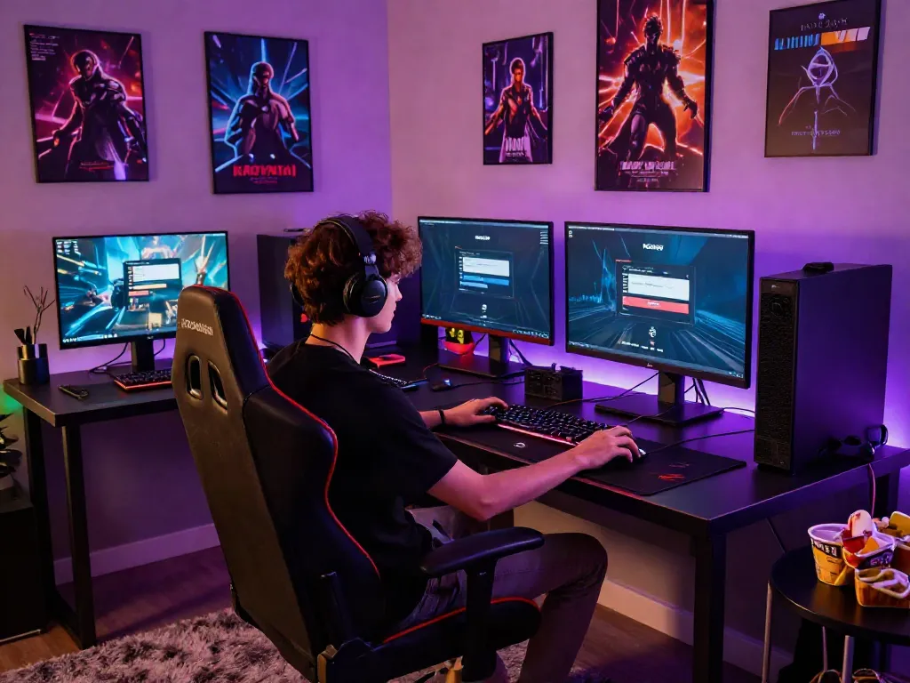 ROKOK88 login interface displayed in a vibrant gaming lounge with stylish decor.