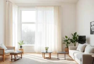 Gestalte dein Zuhause mit einem eleganten Plissee nach Maß in einem hellen, cremefarbenen Stoff, das den Raum beleuchtet und Wärme bietet.