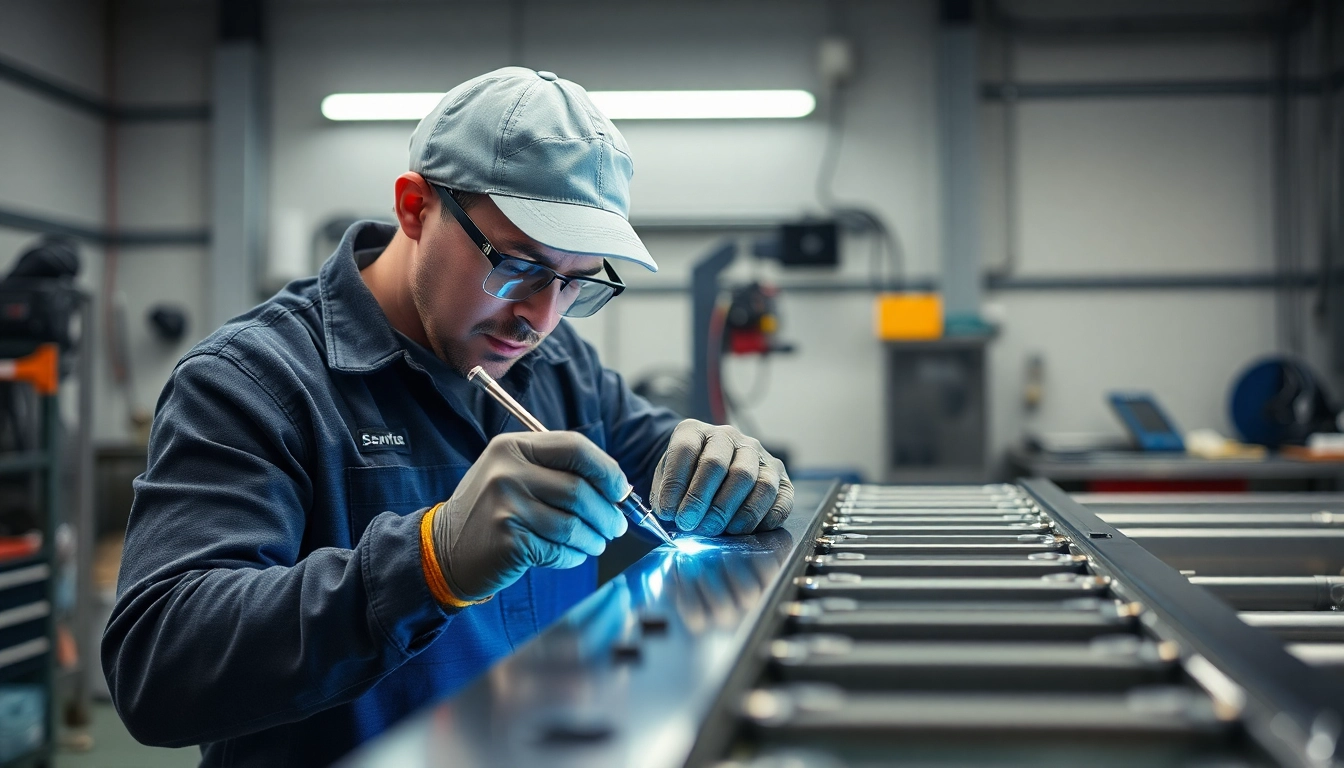 Alufelge Kratzer Reparatur München: Mechaniker repariert mit Präzision einen Kratzer auf einer glänzenden Alufelge.