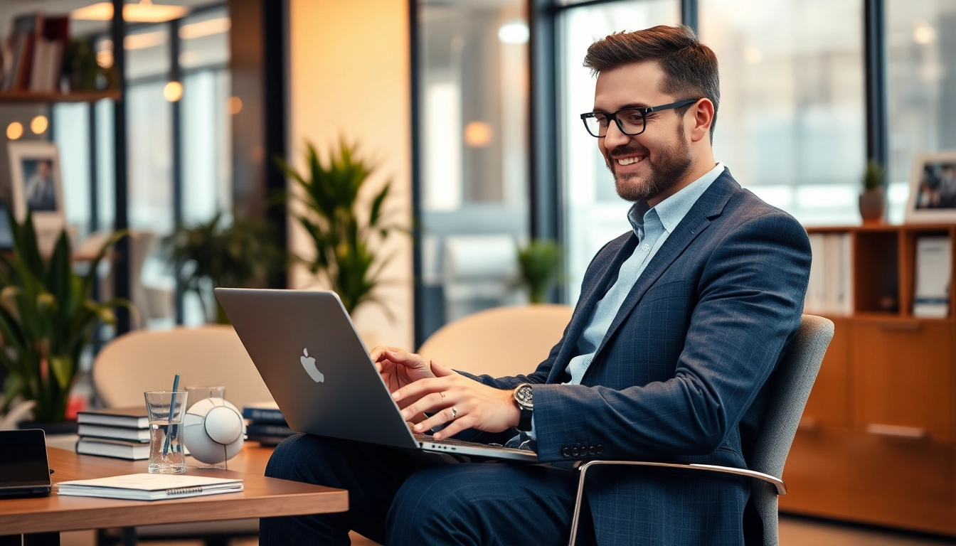 Headhunter IT analysiert Lebensläufe in einem modernen Büro mit Technologien.