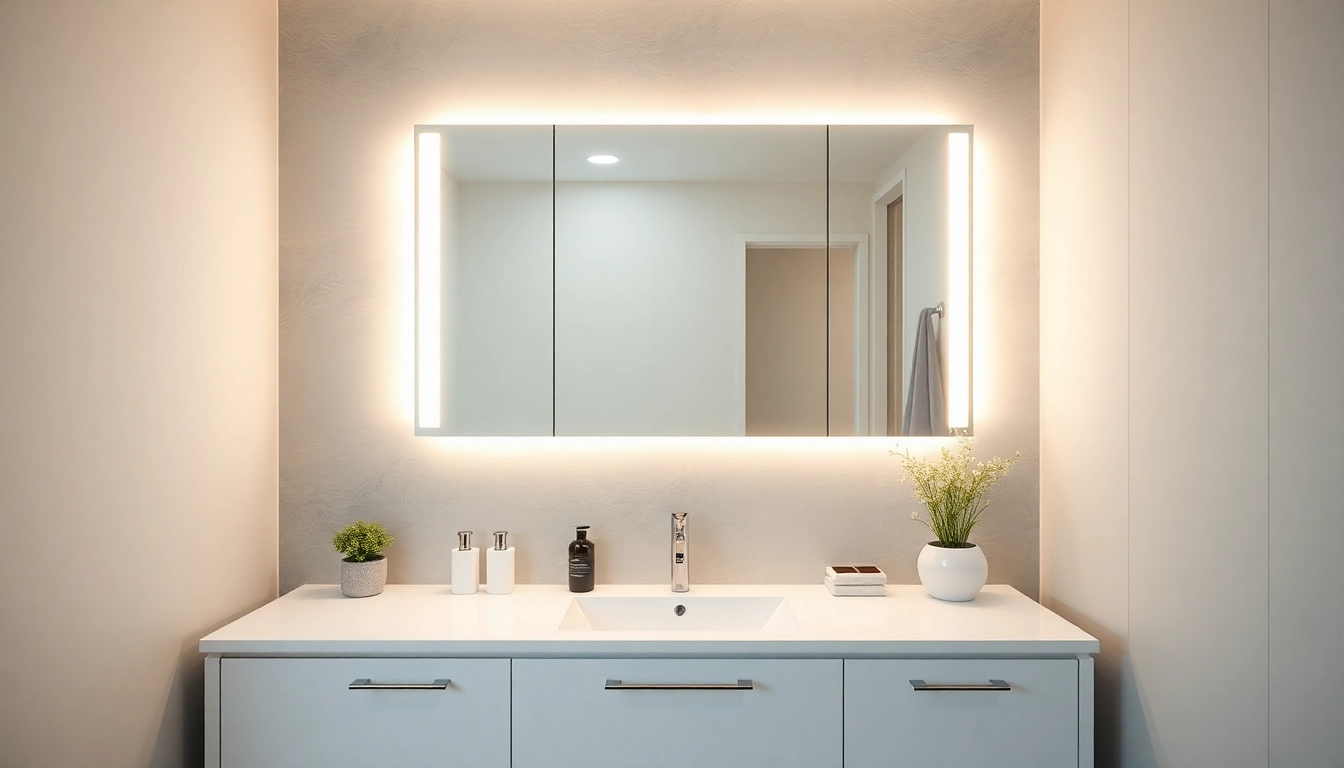 Entdecken Sie den modernen spiegelschrank mit led Beleuchtung für Ihr Badezimmer, der Funktionalität und Stil vereint.