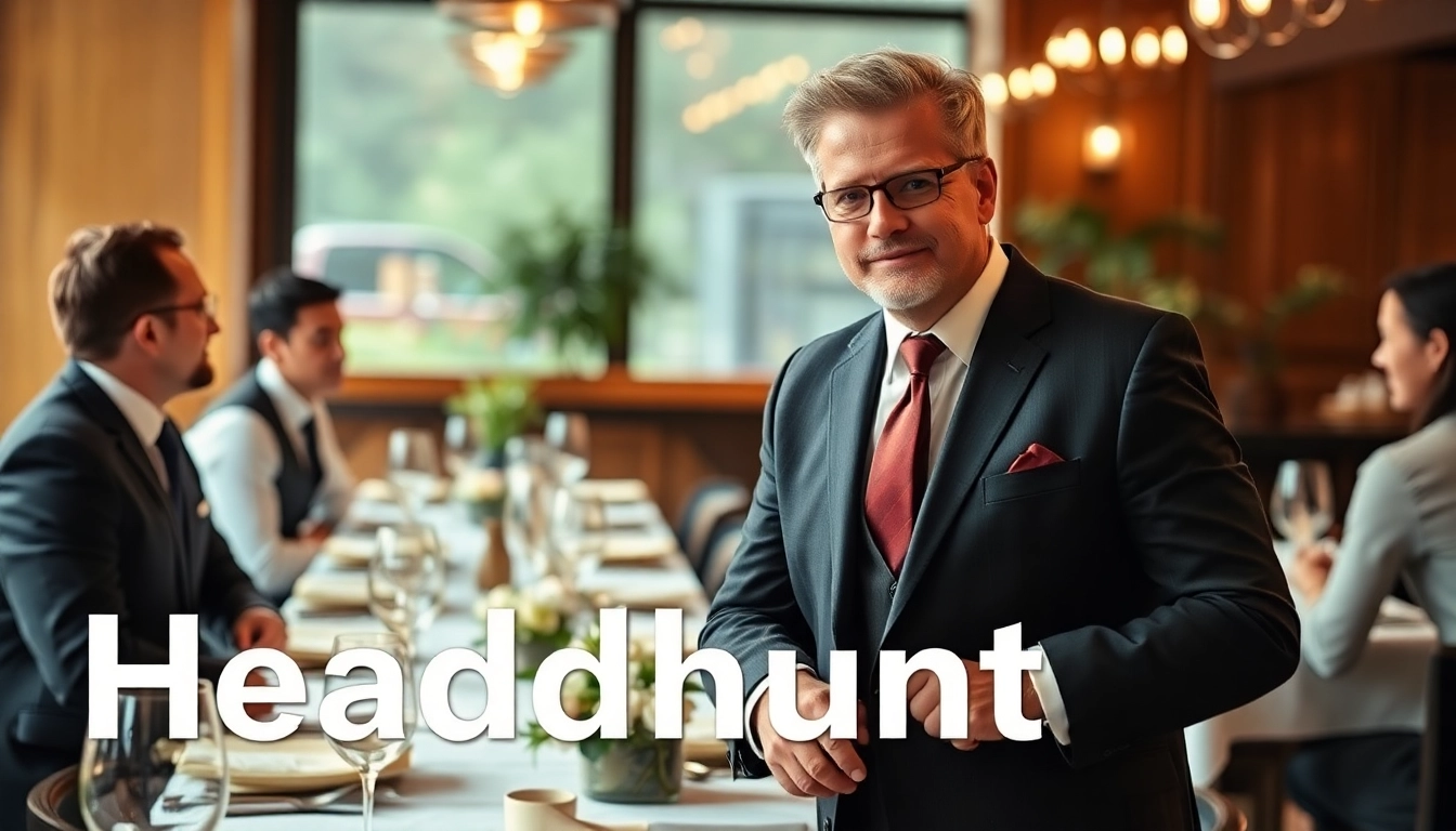 Headhunter Gastronomie diskutiert mit Gastronomie-Profis in elegantem Ambiente.