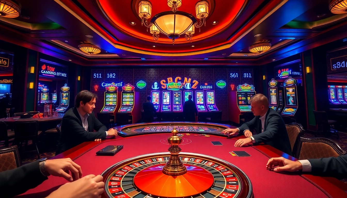 Engaged players at a luxurious casino table promoting s8cz.com online gambling experience.