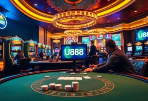 Experience the thrilling action of U888's professional online casino gaming environment.