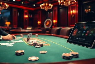 Engaged players enjoy high-stakes gambling at XX88.Pizza casino table with poker chips and cards.