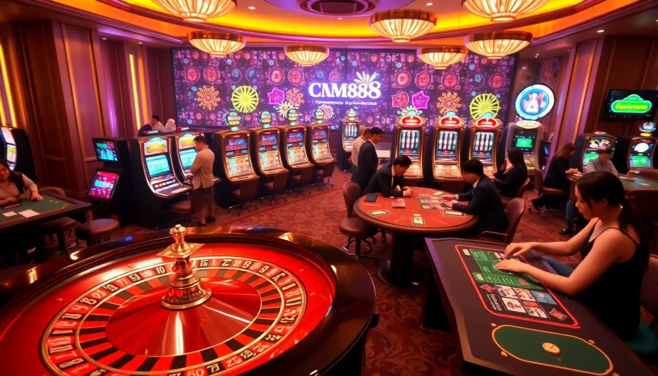 Experience the thrill of gaming at CM88's luxurious casino with engaging gameplay.