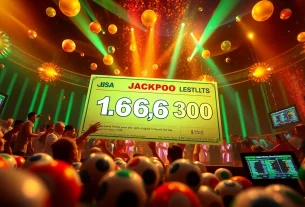 Exciting lottery results scene showcasing https://songthulo.site/ with colorful lottery balls and a celebratory atmosphere.