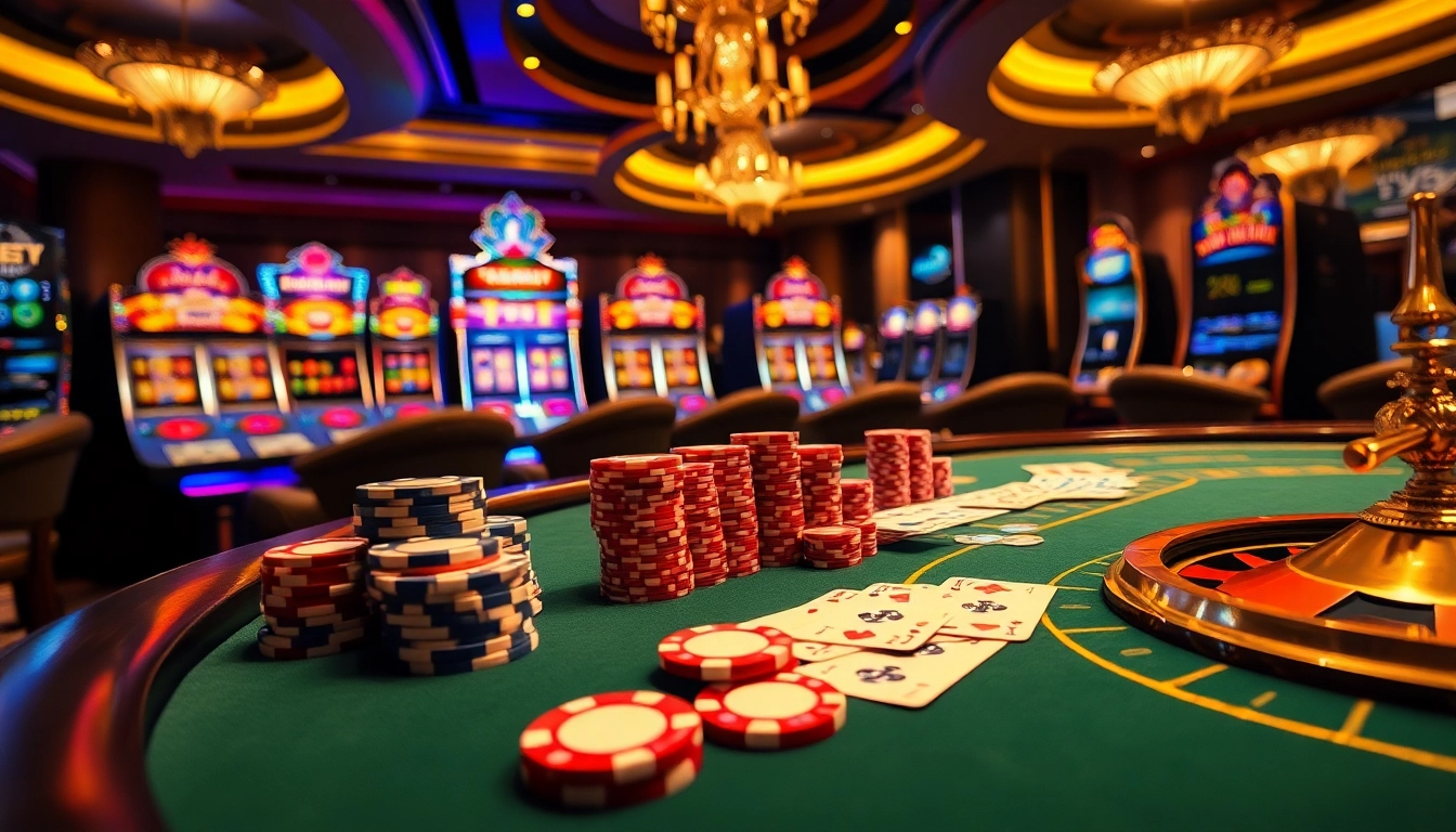 Experience the thrill of online gaming at Trang chủ bl555 with a luxurious casino scene.