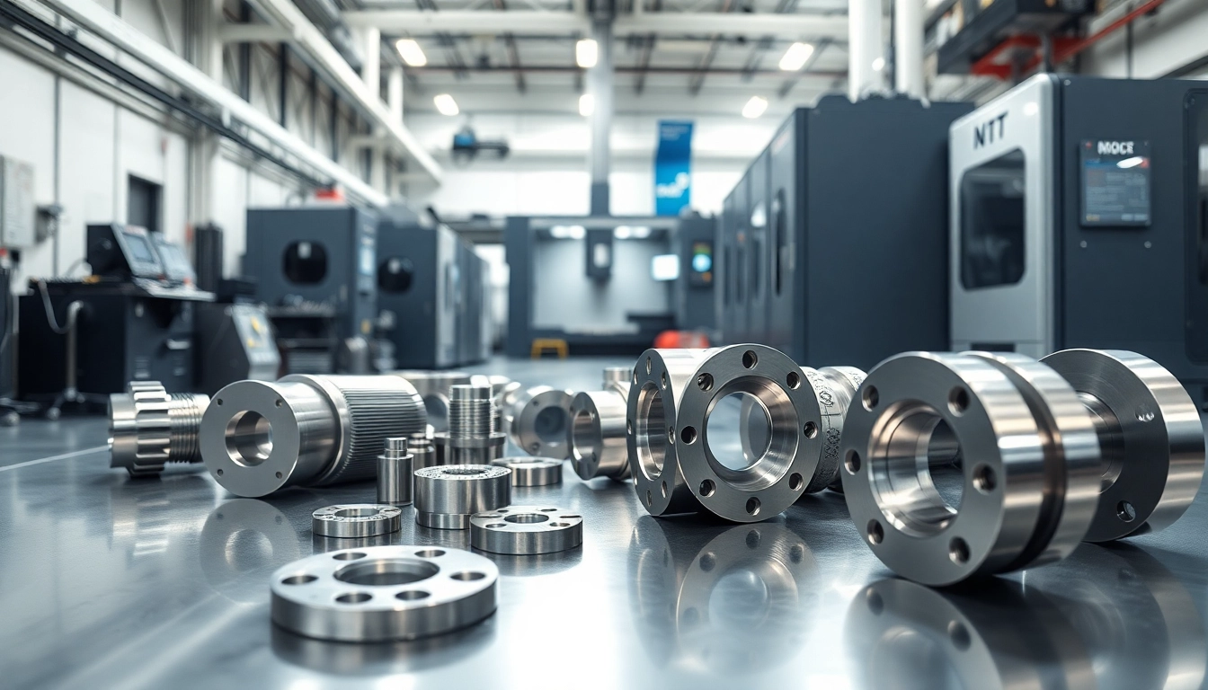 Frästeile auf einer Produktionsanlage zeigen präzise Maschinenbauqualität.