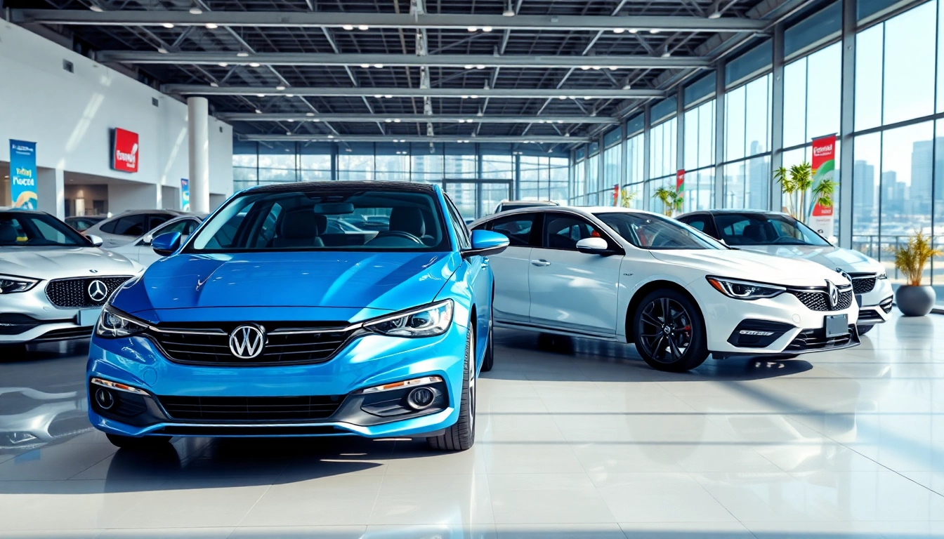 Auto kaufen in einem modernen Autohaus mit vielfältigen Fahrzeugen zur Auswahl.