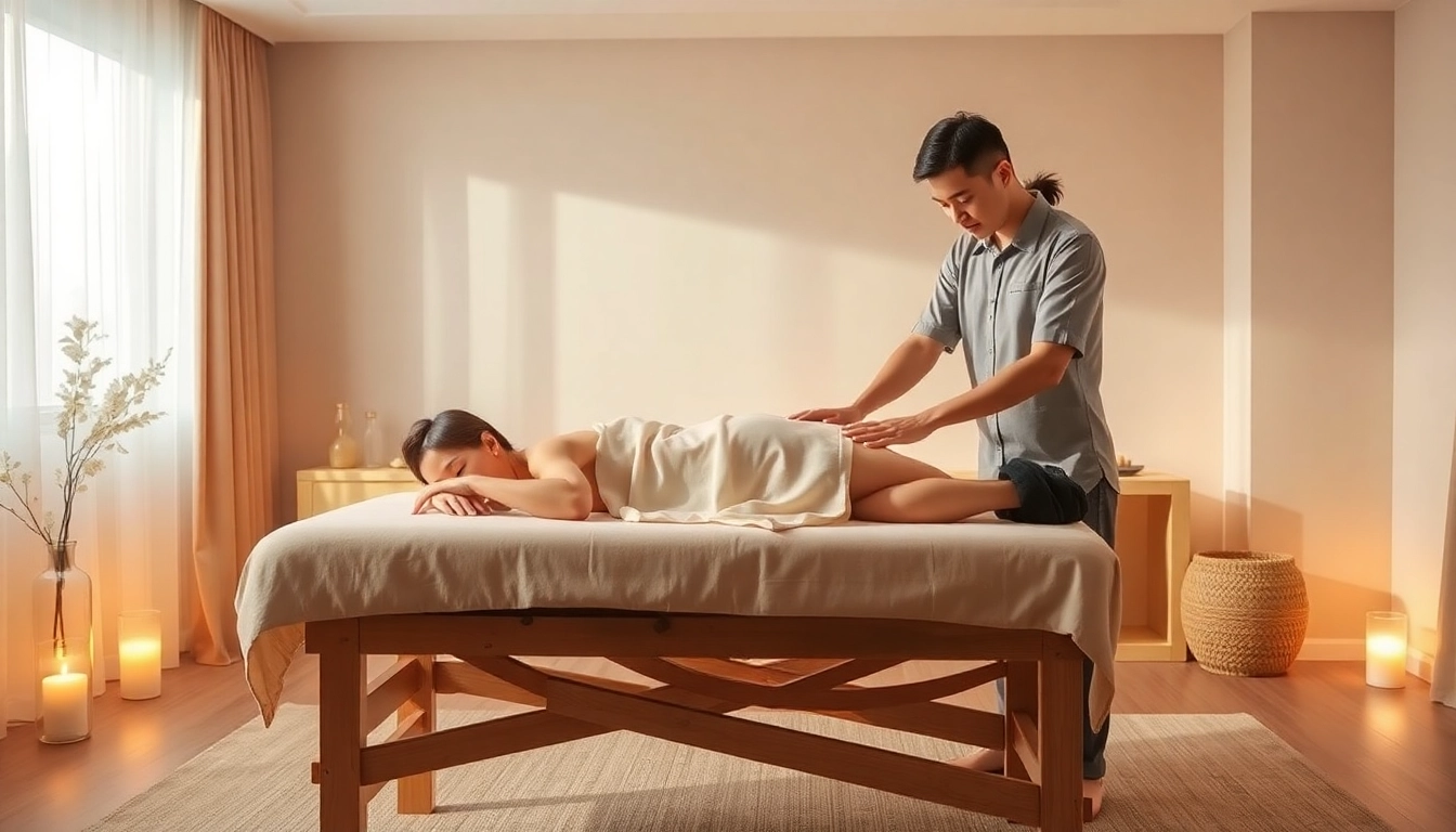 집에서 진행되는 젊은 치료사가 웰니스 케어를 제공하는 평택출장마사지의 평온한 세션