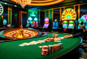 S8 casino patrons engaging in exciting gameplay at a luxurious poker table.