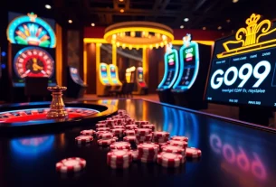 Engaging gambling scene featuring GO99 Trang Chủ with vibrant casino elements and gaming excitement.